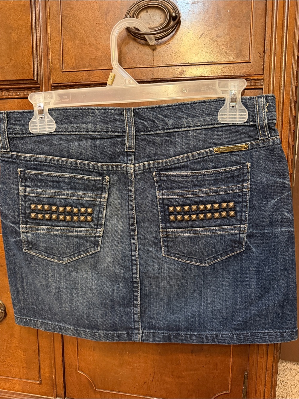 Juicy Couture Dark Blue Denim Mini Skirt - Picture 3 of 6